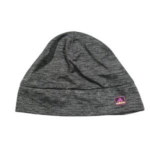Adidas Climawarm Ponytail Beanie Grey Magenta Space Dye Fleece Lined OSFA